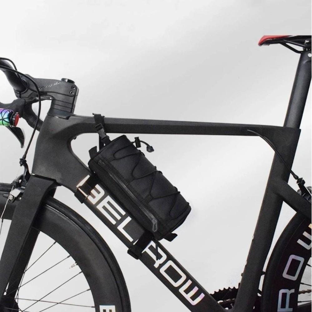 Multi-Functional Cycling Bag Front Frame Large Capacity Bike Organizer Bag Oxford Fabric Elastic Band Cycling Frame Tube Bag