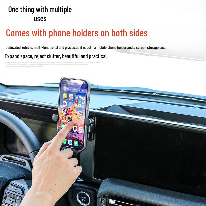 24-26 Prado LC250 Rear Storage & Phone Holder Console Accessory