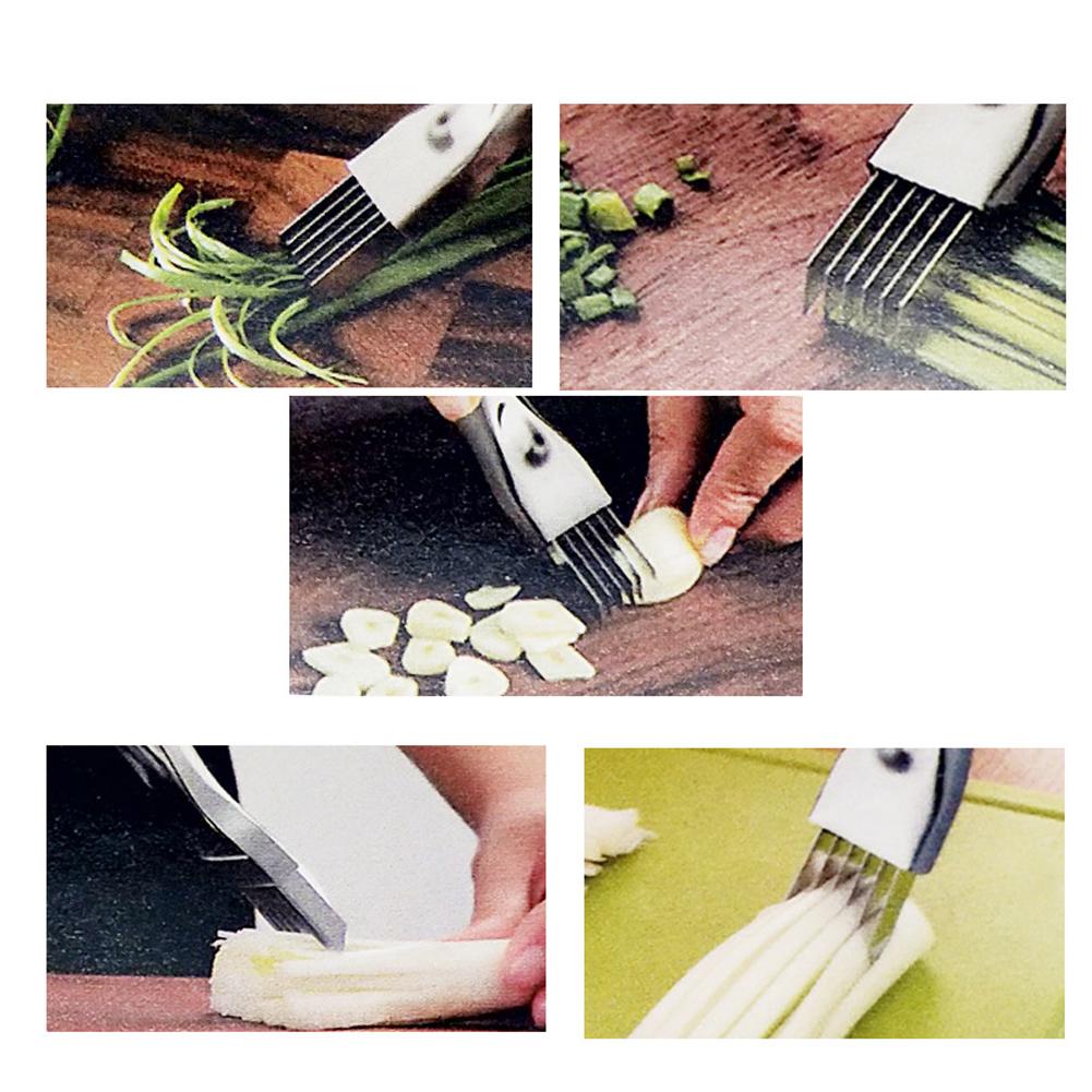 Spring Onion Slicer Stainless Steel Scallion Slicer Multifunctional Green Onions Slicer Kitchen Accessories