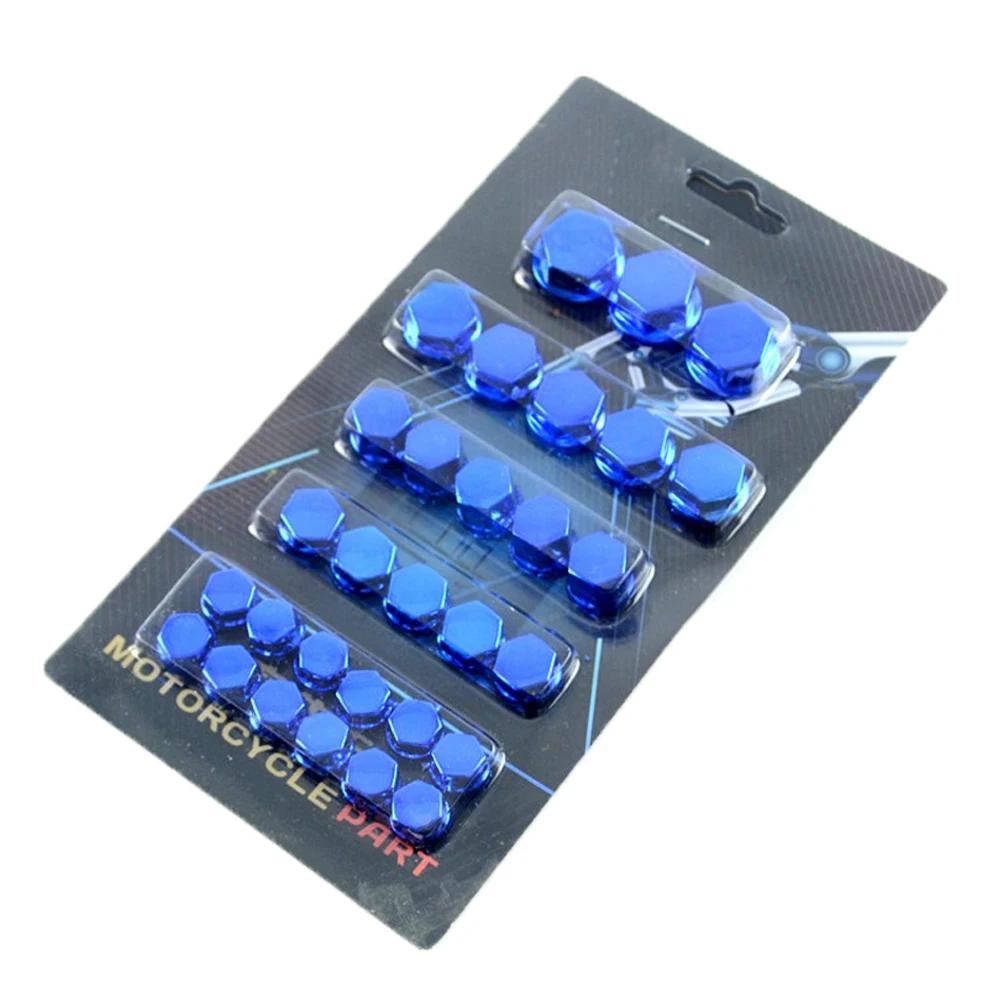 30pcs 1.4/1.2/1/0.8CM Motorcycle Modification Screw Cap Decoration for Motor Scooters Electric Car Colored Nut Cover Accessories