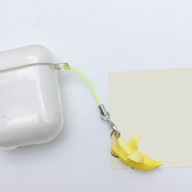 Multi Color Phone Lanyard Fruit Shapes Pendant Wrist Strap Detachable Phone Chains Keyring Portable Accessory for Women