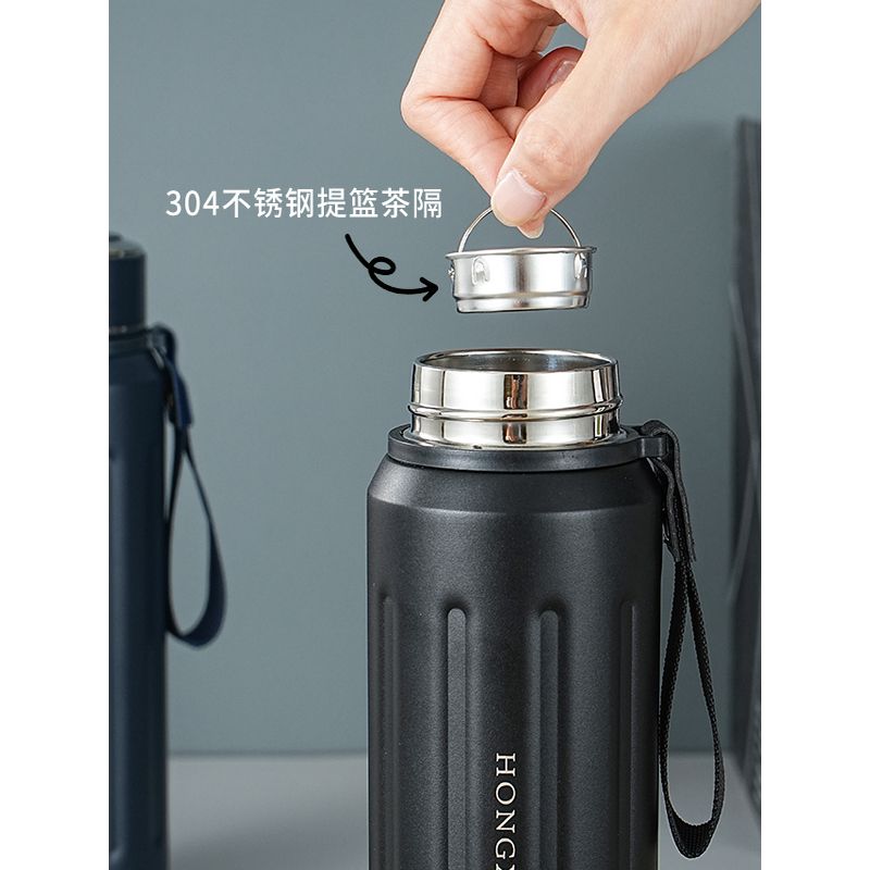 316 Stainless Steel Large-Capacity Thermos Cup for Adults, High-End Business Tea Cup, Outdoor Travel Large Cup, Car-Mounted 600ml