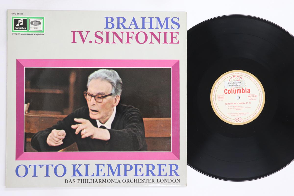 

LP Record OTTO KLEMPERER, PHILHARMONIA ORCHES - Barahms Sinfonie Nr4 E Moll SMC91634 COLUMBIA Germany Classical Used