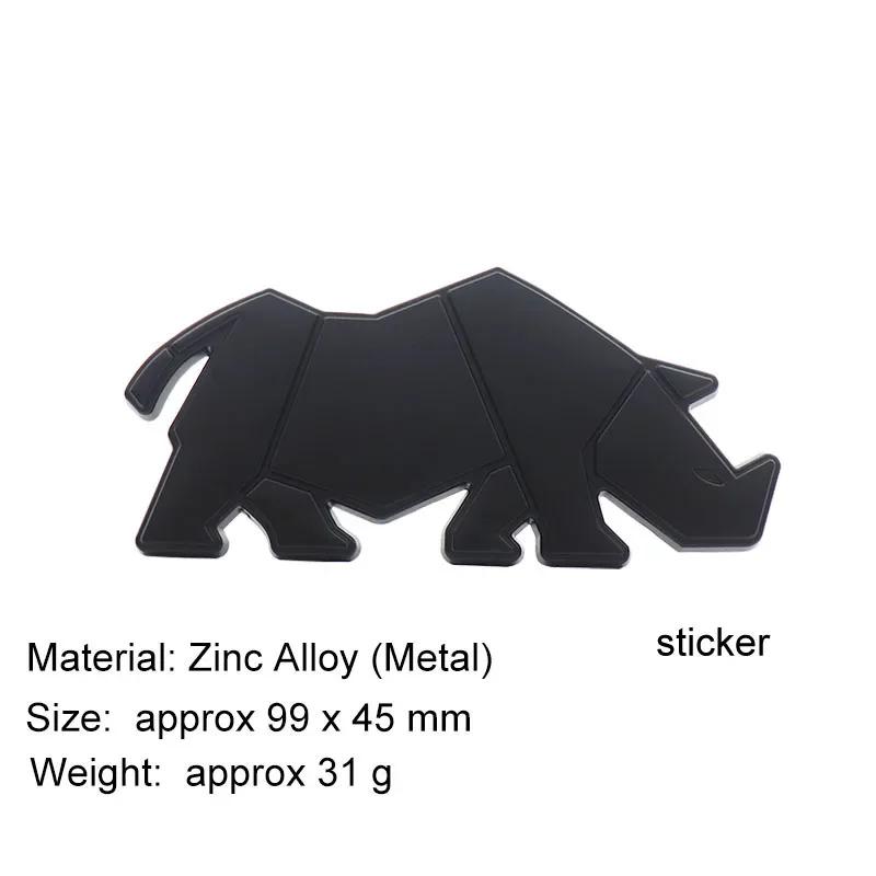 

3D Car Styling Jimny Rhino Rhinoceros for JB43 JB23 JB64 JB74 JB31 JB33 car Grille Fender trunk Rear Decal Emblem Badge Sticker чёрный