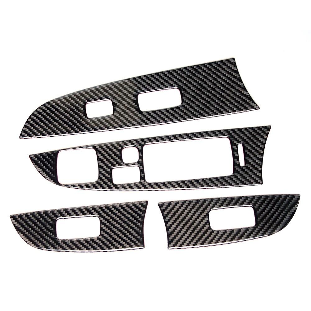 4x Carbon Fiber Interior Window Switch Panel Trim Cover For Lexus IS250 2006-10