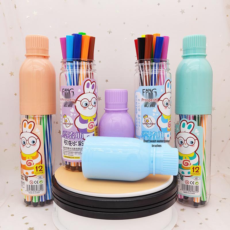 Pennarelli ad Acquerello Lavabili per Bambini: Set di Materiali Artistici per Scarabocchiare e Dipingere