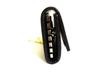 Authentic GUCCI GG Black Canvas and Leather 6 Pics Key Chain #b291 Seller Refurbished