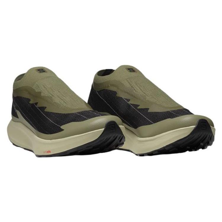 SALOMON Pulsar Advanced Round Toe Slip-On Shock Absorbing Durable Low-Top Casual Shoes Unisex Casual Shoes Dark-Olive-Green 473163