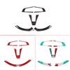 Real Carbon Fiber For Alfa Romeo Stelvio Giulia 2017-2019 Car Steering Wheel Decorative Frame Sticker Car Interior AccessoriesDA4 