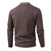 Men's Solid Color Textured Casual Plus Velvet Casual Sports Slim Sweater Needle Cardigan Jacket
