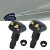 2Pcs Car Windshield Wiper Washer Spray Nozzle Fits Most Car Models Car Dual Holes Windshield Washer Nozzle Water Spray