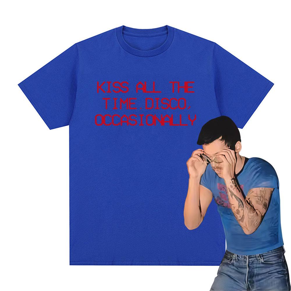 

2026 New Album Kiss All The Time Disco Occasionally T-shirt Fan Gift Men Women Clothing Fashion Cotton Short Sleeves T Shirts S разноцветный