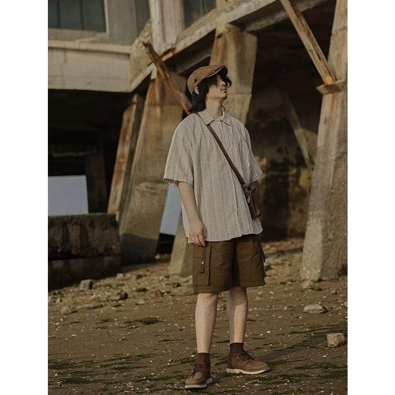 Sommerklær Herre Retro Casual Skjorte Student Løs Nisjedesign Morsom Ny Herretopp For Utendørsbruk