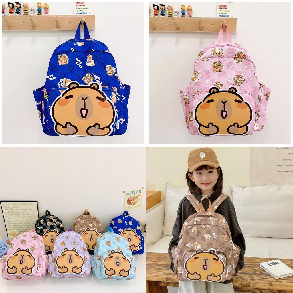 Charming Capybara Cartoon Preschool Backpack In Multiple Colors For Young Children 2-5 Years