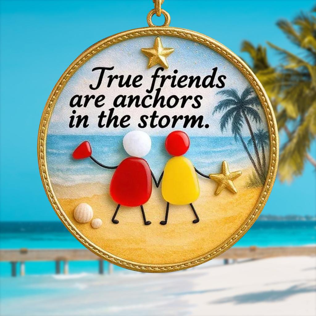 Friendship Decor,Friendship Heart Keepsake,Ornament For Tree Hanging Ornaments,2D Flat Acrylic