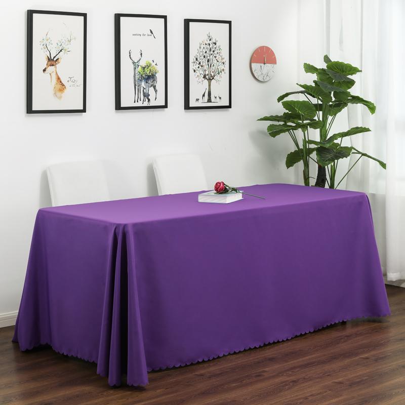 White Rectangle Polyester Tablecloth, Table Cloth Overlay for Birthday, Wedding, Banquet, Party Decoration, Dining Table Cover