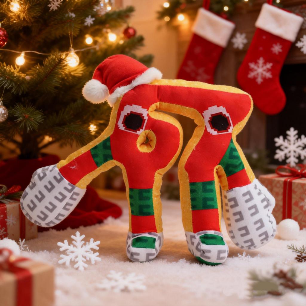 Giftfri Söt Nej. 67 Gosedjur Julstil Stjäl En Hjärnröta Gosedjur Anime Spel Leksak Docka 67 Bär Julhatt Spelfans Gåva Dekor