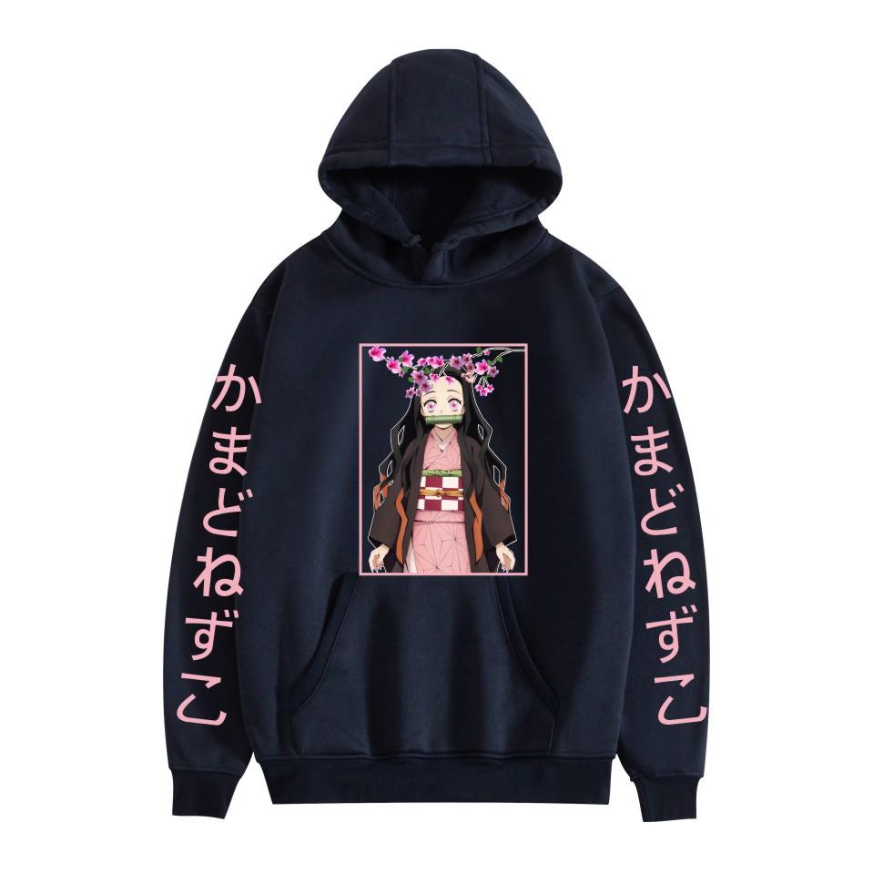 Kimetsu No Yaiba Demon Slayer Mikiny Anime Kamado Nezuko Grafický tisk Harajuku Mikina Unisex Y2k Oblečení Sudadera