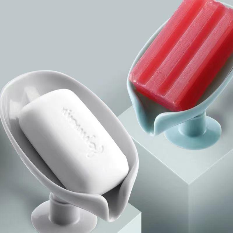 Leaf Drain Soap Holder – Punch-Free, Suction Cup, Water-Resistant Rack