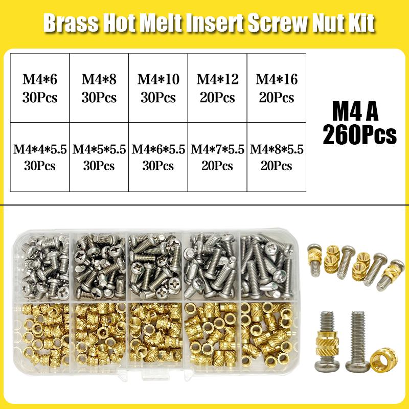 Wärmeeinsatzmutter Edelstahlschraube TS100 Lötkolbenspitze Einsatz Innengewinde Kopf Messing Heißschmelzeinsatz Muttern Bolzen Einsetzen