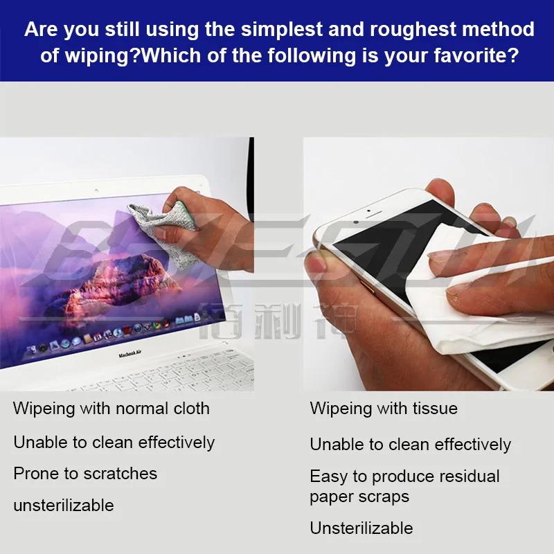 MECHANIC HK5090 Dust Free Cloth 9 inch 21*21cm Super Soft LCD Screen Cleanroom Wiper for Mobile Phone Pad Tablet Camera Cleaning