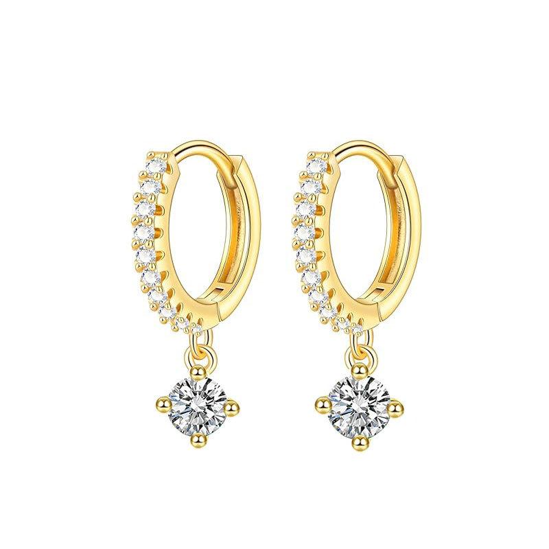 Stainless Steel Ear Barbels Ear Ring Star and Moon Ear Hoops Versatile Ear Pinning Accessories