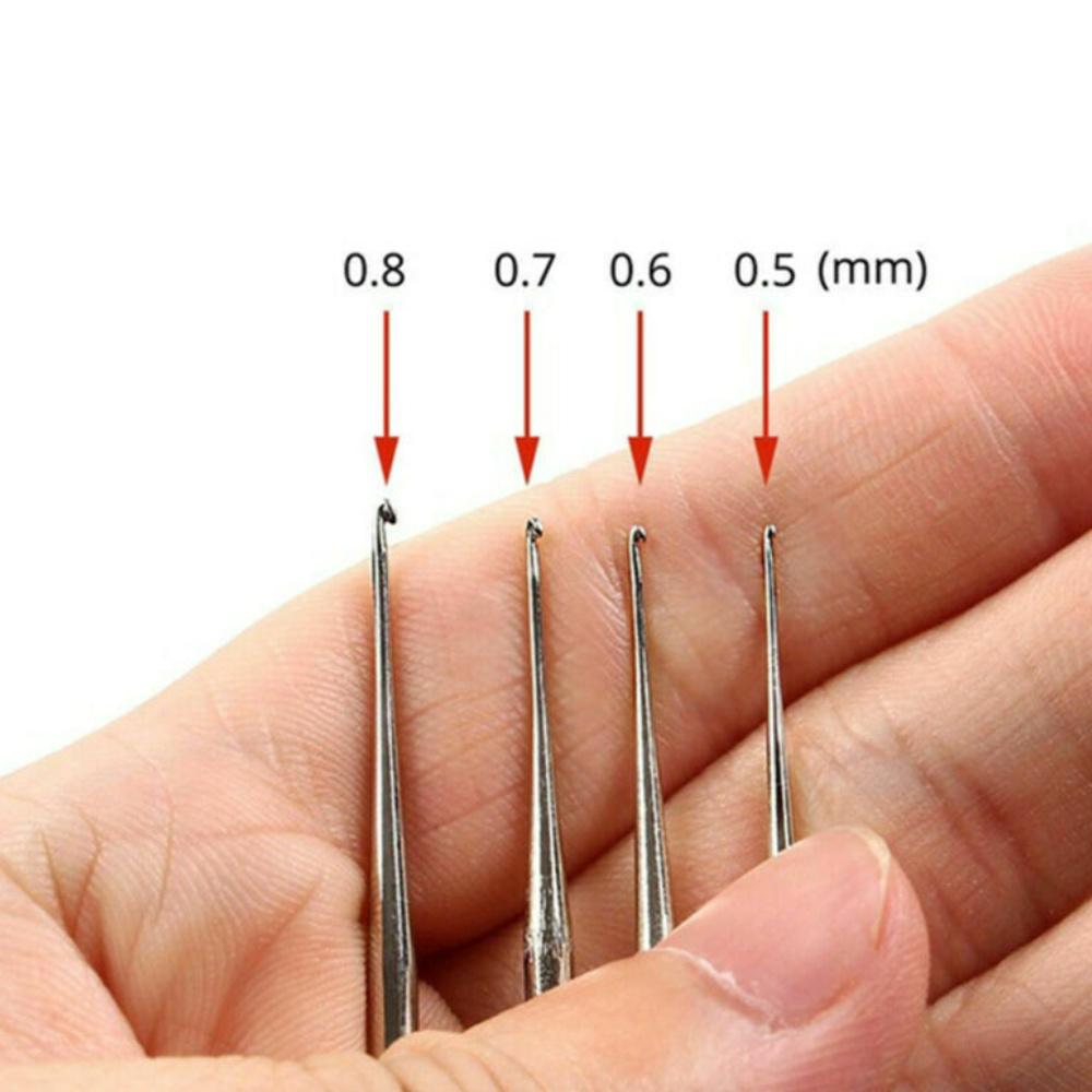 Handle Micro Hook Dreadlock Crochet Needles Hook Needle Hair Wig Making Tools