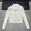 2025 Winter Slim-Fit Embroidered Pocket Zipper Cardigan