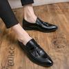 Trendy Men's Tassel Driving Shoes Comfortable Business Wedding Dress Black Brown Slip On Loafers Oxford Sapatos Tenis Masculino