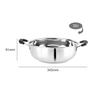 Cello Stainless Steel Induction Kadhai For Gas & Smooth Cooking | 3L Mirror Finish Deep Pan With Dual Handles