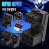 ATX GPU Adapter Elbow Head 8Pin 6Pin Female To 8Pin 6Pin Male 180 Degree Angled Power Steering Connector for Desktop Video Card
