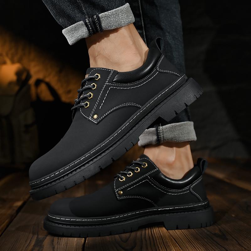 Brand Genuine Leather Men's Shoes Men Business Oxford Shoes Handmade Non-slip Flat Casual Shoe Comfortable Work Shoes Sneakers