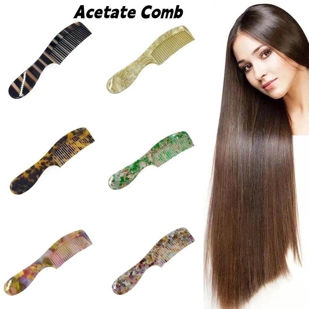 Leopard Print Makeup Comb Hair Accessories Hairdressing Combs Hair Care Acetate Comb  Dormitory