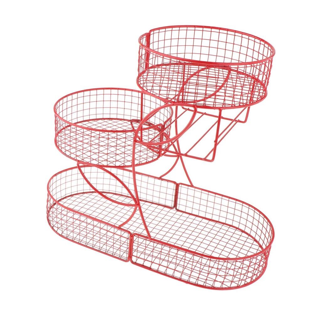 Fruit Basket 3 Tiered Vegetable Rack Kitchen Counter Multiuse Metal Fruit Bowl Organizer for Potato Snack Dining Room Table