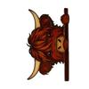 652F Funny Peeping Highlands Cow Window Decorations,Christmas Ornament for Shelf