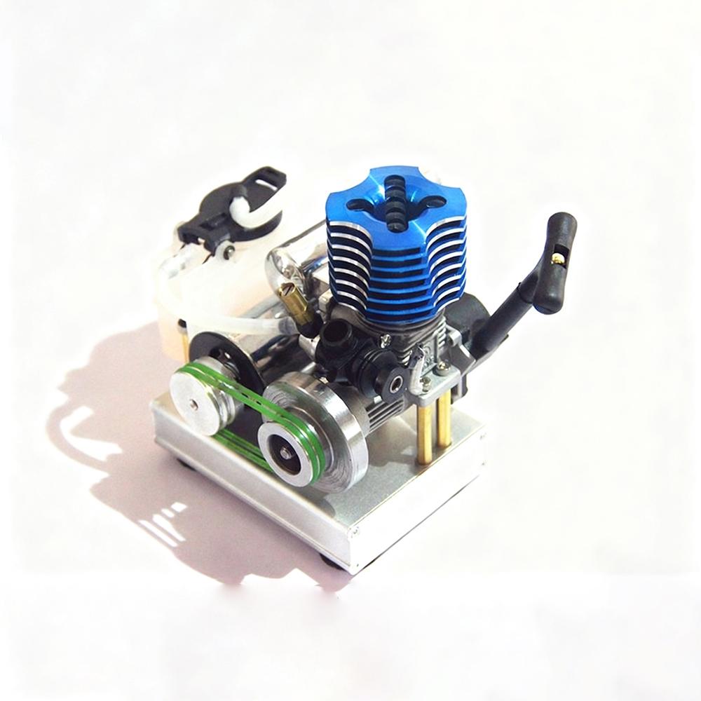 Miniature 18 Stage Methanol 12v Generator Micro Engine Model Pull-start Pre-assembled and Pre-tested Metal Engine Model