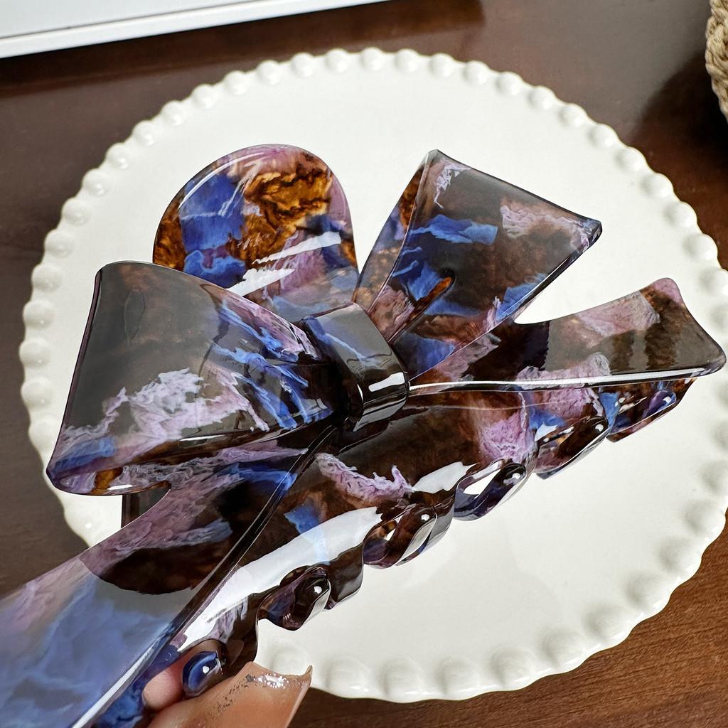 Bowknot Large Highend Acetate Hair Clip Trendy Multicolored Shark Accessory Hair