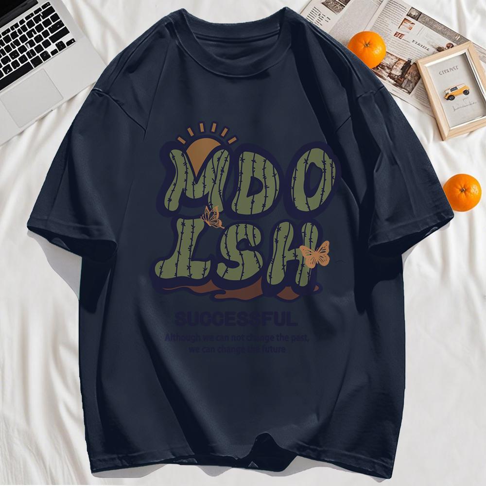 T-shirt Homme d'Été à Col Rond avec Impression de Texte Inspirant Réussi Coton Vêtements Hip Hop Streetwear