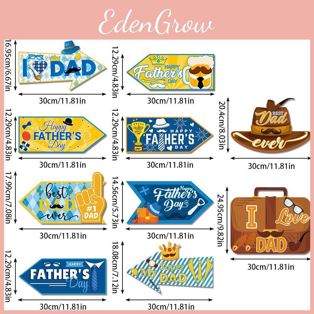 Father Day Themed Paper Wooden Stakes Directional Signs Party Scenes Props Decor