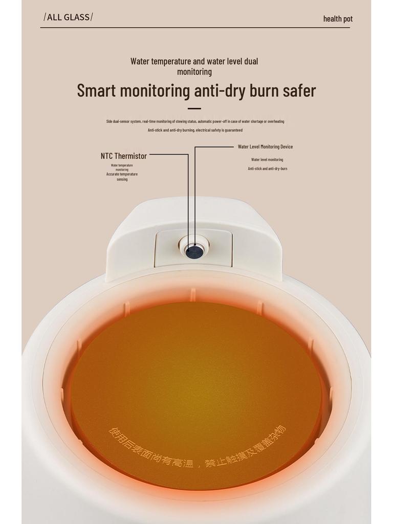 110V Glass Tea Kettle: Health Pot for Office and Home, Compatible with US, European, and British Standards.