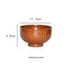 Jujube Wood Round Bowl for Eating and Soup