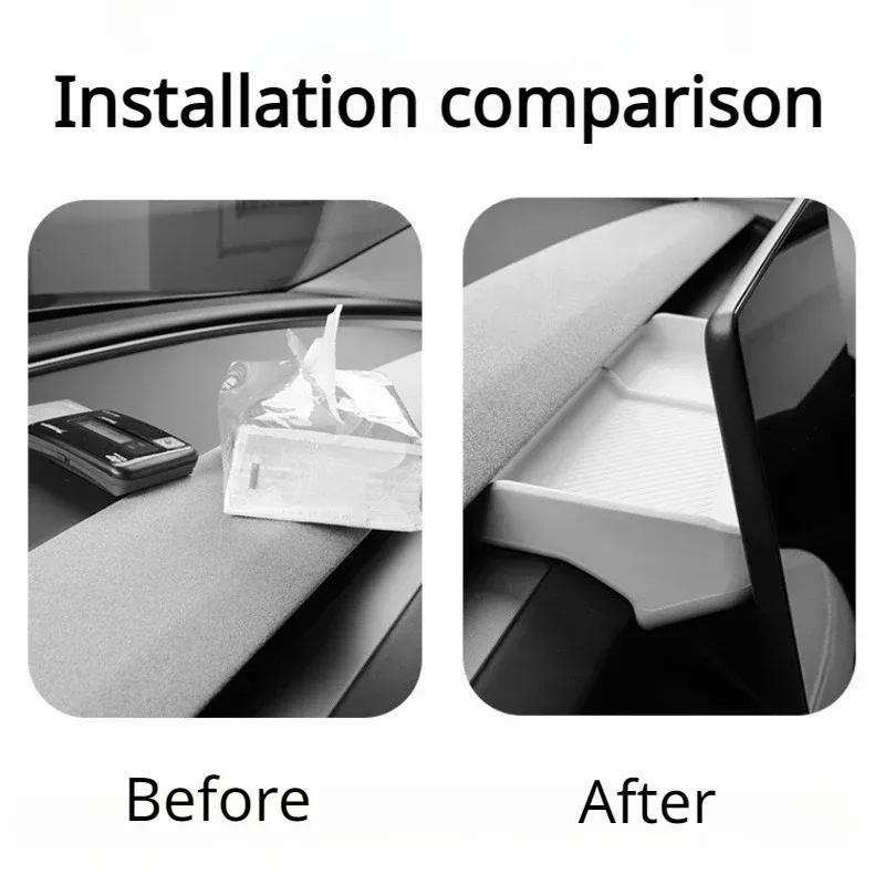 For Tesla Model 3 Highland Model Y Juniper 2025 trument Panel Storage Box Center Control Screen Rear Storage Tray Accessories
