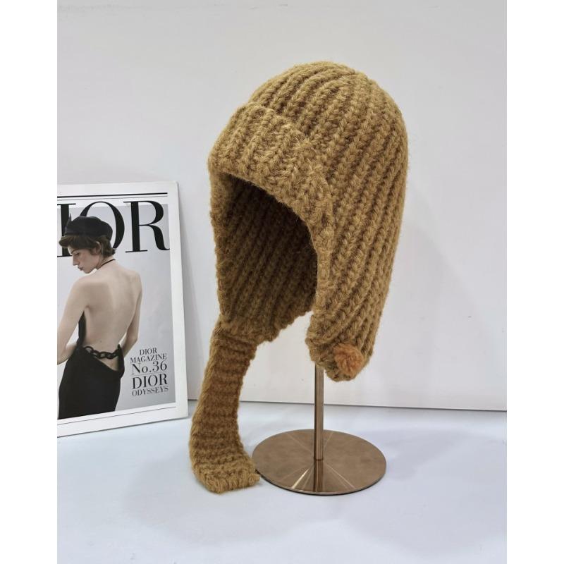 25 Early autumn new autumn and winter cute ear protection knitted hat women's thermal insulation and cold-resistant hat