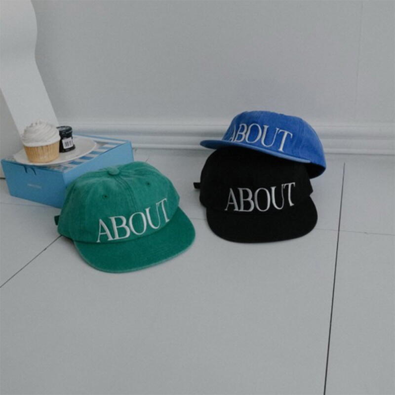 Women s Big Lettering Camp Cap Washed Hat C8049_Blue