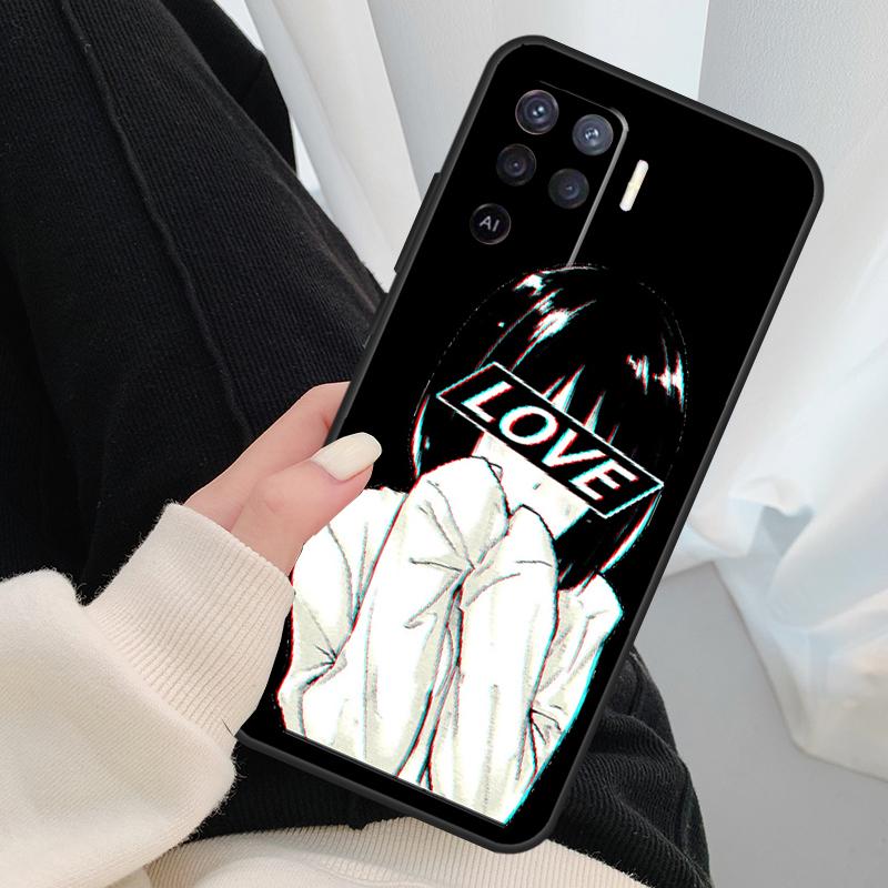 SAD JAPANESE ANIME AESTHETIC Case For Oppo A17 A57 A77 A40 A78 A54 A74 A94 A76 A16 A96 A18 A60 A80 A38 A58 A98 A15 A5 Pro