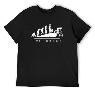 MTB Evolution (Weiß) T-Shirt Ästhetische Kleidung lustige Meme-T-Shirts Baggy-Shirts Anime-Kleidung T-Shirts für Herren Baumwolle