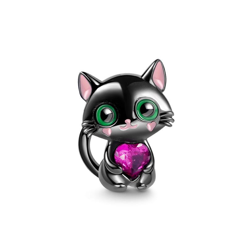 

S925 Silver DIY Rabbit Maneki Neko Beaded Bracelet Accessories Animal Theme Fashion Jewelry Making Craft Supplies