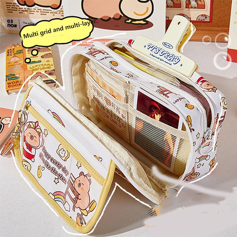 

Large-capacity Capybara Pencil Bag Storage Box Cartoon Pen Bag Capybara Pen Pouch Student Kid Pen Bag