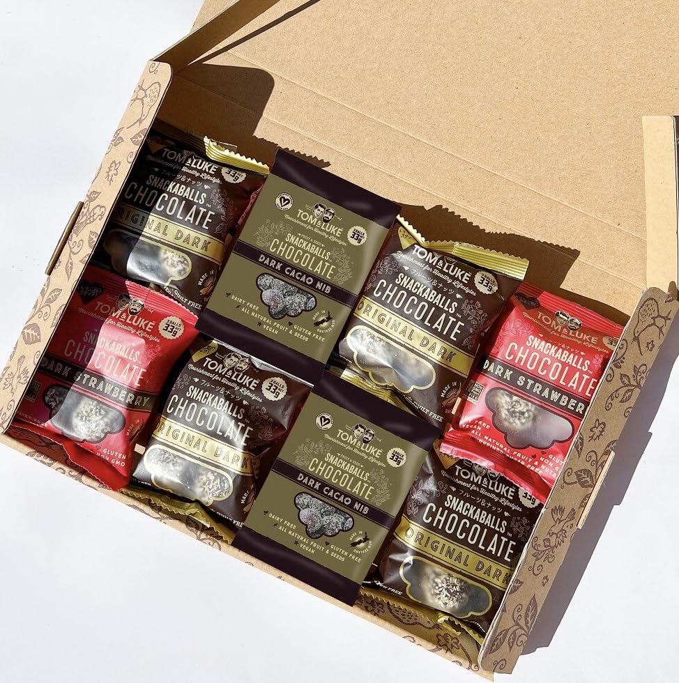 

[Веганский, Без глютена] Шоколадный шар с фруктами и орехами, ассорти из 3 видов, коробка