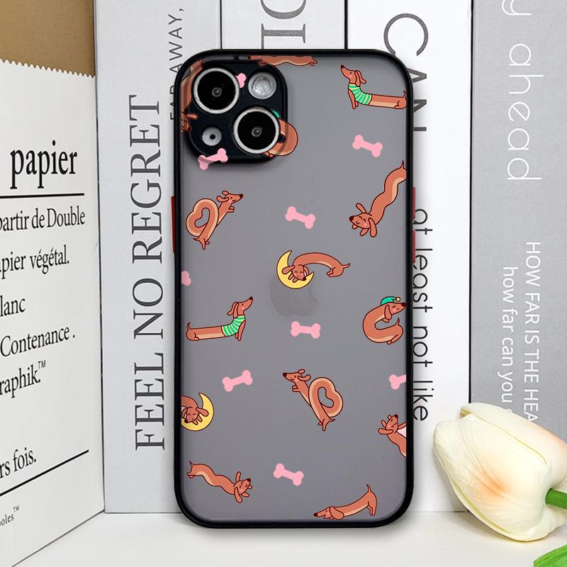 Lustiges Cartoon Dackel Süßes Hundemuster Handyhülle für Xiaomi Redmi Note 14 Pro Plus 4G 13 12 11 11T 10 Pro+ 9 8 PRO 5G Cover
